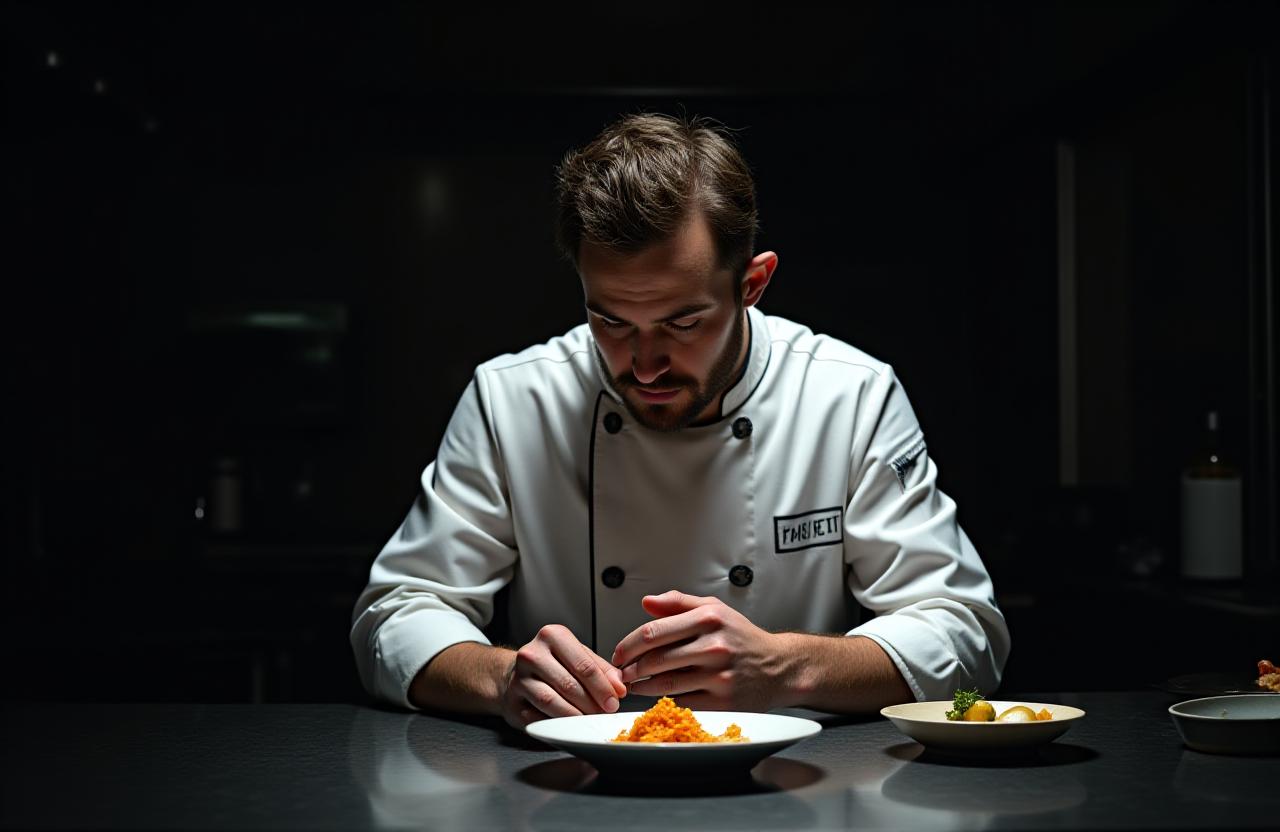 Le Chef de Axiom Hotel préparant un plat signature